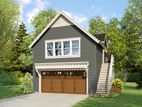 034G-0028: Carriage House Plan with 2-Car Garage Garage Design Detached, Garage Apartment Interior, Above Garage Apartment, Garage Apartment Floor Plans, Garage Plans With Loft, Craftsman Garage, Garage Apartment Plan, Plan Garage, Garage Guest House