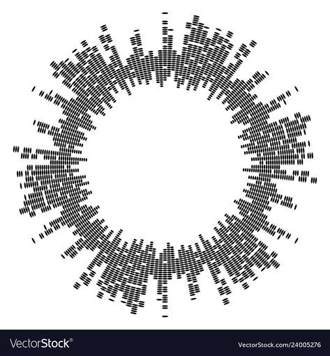 Circle Vector Design, Sound Wave Tattoo, Sound Symbol, Circle Vector, Card Tattoo Designs, Infographic Layout, Music Visualization, Circle Symbol, Data Visualization Design