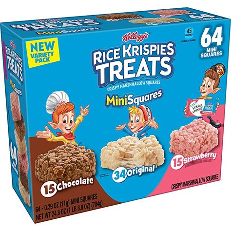 Rice Krispies Pops, Marshmallow Squares, Bulk Snacks, Puffed Rice Cereal, Easter Snacks, Period Kit, Caramel Mocha, Rice Krispies Treats, Mini Treats