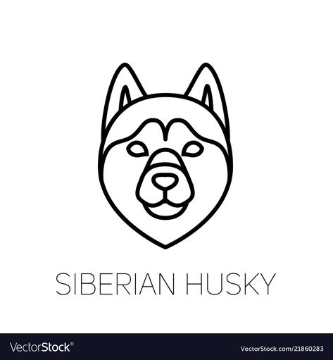 Husky Outline, Haski Dog, Doodle Dog Breeds, Husky Drawing, Burt Macklin, Husky Logo, Husky Faces, Dog Infographic, Funny Dog Faces