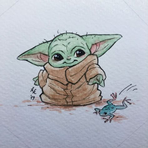 Yoda Drawing, Yoda Art, Star Wars Drawings, The Mandalorian, Star Wars Art, A Drawing, Drawing Ideas, Painting Ideas, Art Inspo