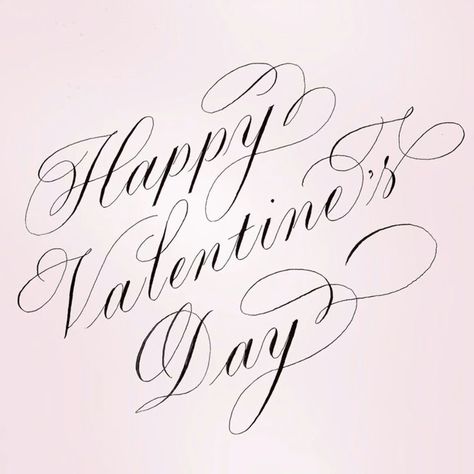 Happy Valentines Calligraphy, Old School Love Letters, Happy Valentines Day Calligraphy, Pink Calligraphy, Vday Crafts, Valentine Card Template, Valentines Quotes, Valentine Font, Valentines Day Drawing