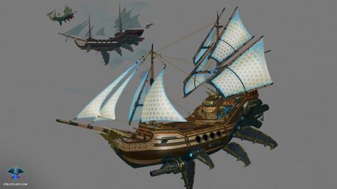 Dnd Spelljammer, Steampunk Futuristic, Cyberpunk Sci Fi, Ttrpg Map, Astral Sea, Airship Art, Fantasy Vehicles, Map Inspiration, Flying Ship