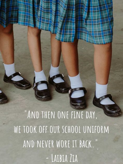 55 Best Quotes About School Uniforms - Darling Quote School Memories Quotes, School Friends Quotes, Last Day Quotes, Best Farewell Quotes, Quotes About School, Essay Writing Examples, College Essay Examples, School Life Memories, School Life Quotes