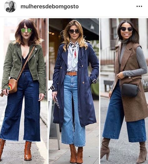 a424ed4bd3a7d6aea720b86d4a360f75 Vestiti In Jeans, Cropped Jeans Outfit, Wide Leg Jeans Outfit, Look Legging, Gorgeous Outfits, Outfit Jeans, Looks Street Style, Looks Chic, Winter Mode