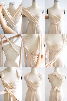 WM🦄 Infinity Dress Ways To Wear, Infinity Dress Styles, Vestido Convertible, Cream Floor, Infinity Wrap Dresses, Infinity Dress Bridesmaid, Multiway Dress, Convertible Bridesmaid Dress, Multi Way Dress