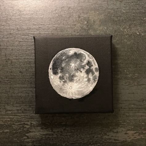 Painting Idea For Beginners, Mini Tela, Learn Acrylic Painting, Moonlight Art, Easy Acrylic Painting, Small Canvas Paintings, Star Painting, Easy Canvas Art, Canvas Drawings