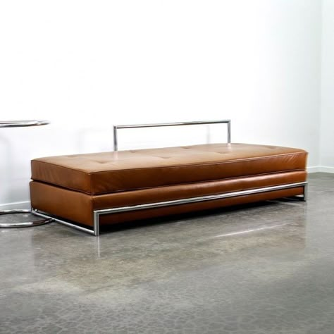 Previously for sale through VNTG: Daybed by Eileen Gray for Classicon, 1980s | #37360 Gray Daybed, Eileen Grey, Grey Daybed, Daybed Design, Eileen Gray, Office Sofa, Steel Furniture, Gray Design, Furniture Designer