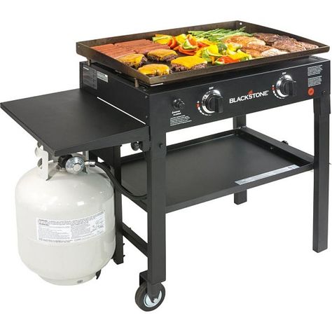 Discover your inner short order cook with the Blackstone 28 outdoor griddle Propane Griddle, Outdoor Cooking Station, Gas Griddles, Cooking Station, Flat Top Grill, Griddle Cooking, Propane Gas Grill, Outdoor Grills, Blackstone Griddle