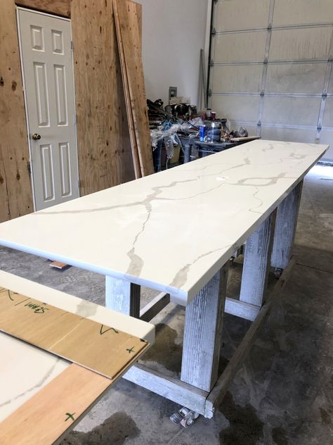 Marble Look Countertops, Diy Countertops Cheap, Tile Countertops Diy, Cheap Kitchen Islands, Affordable Countertops, Affordable Kitchen Countertops, Replacing Countertops, Tile Countertops Kitchen, Inexpensive Countertops