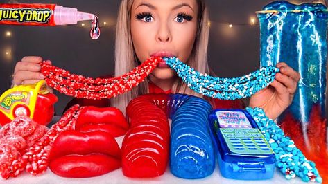 hey guys PLEASE if you like my boards dont just save them freaking please follow me I post daily Hunnibee Asmr, Sour Candy Recipe, Food Galaxy, Wax Lips, Gummy Worm, Edible Butterfly, Disney Surprise, Gummy Bear Candy, Green Jelly