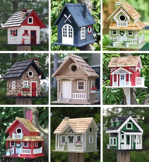 Colorful Bird Houses, Bird House Plans Free, Casa Hobbit, Bird Houses Ideas, Homemade Bird Houses, Beautiful Birdhouses, Bird Houses Ideas Diy, Bird House Feeder, Wooden Bird Houses