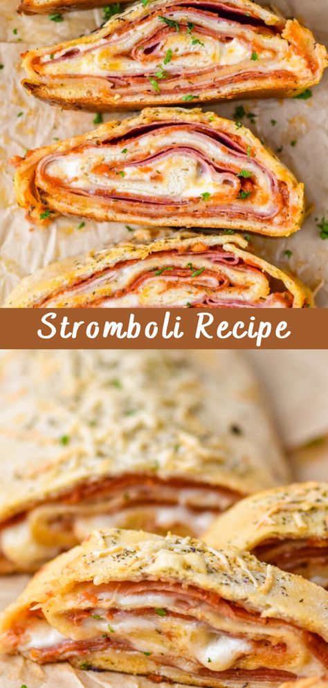 Pizza Pie Recipe, Homemade Stromboli, Popcorn Chicken Recipe, Stromboli Recipe, Sliced Salami, Pizza Stromboli, Types Of Sandwiches, Tortilla Shells, Beef Salad