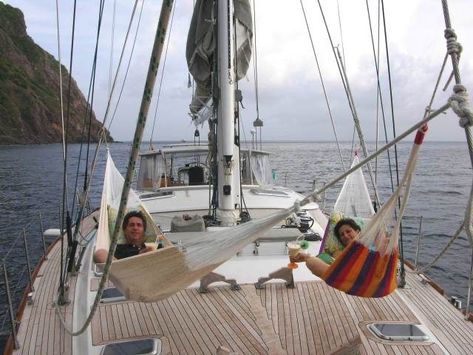 Sailing The World Aesthetic, Sailing Around The World Aesthetic, Life On A Boat, Sailboat Life Aesthetic, Sailing Couple Aesthetic, Sailing The World, Sailboat Hammock, Sail Boat Aesthetic, Boat Life Aesthetic