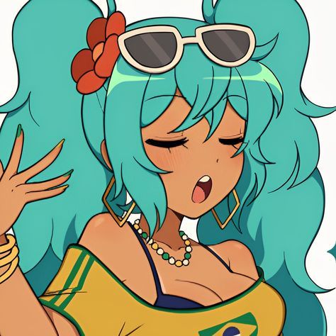 Brazil Miku Art, Brazilian Miku Pfp, Hatsune Miku Brazilian, Brazilian Miku Art, Mexican Miku, Brazilian Hatsune Miku, French Miku, Miku Brazilian, Brazillian Miku