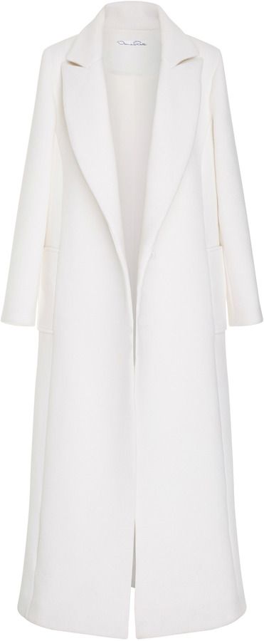 Oscar de la Renta Notch Collar Maxi Length Coat Moda Operandi, Fashion Collection, Duster Coat, For Women, Oscar De La Renta