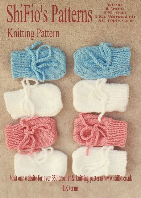 Free Baby Mittens Knitting Pattern - ShiFio's Patterns Baby Mittens Knitting Pattern, Baby Mittens Pattern, Baby Mittens Knitting, Crochet Baby Booties Tutorial, Hat Knitting Patterns Free, Mittens Knitting Pattern, Baby Hat And Mittens, Crochet Baby Mittens, Baby Hat Free Pattern