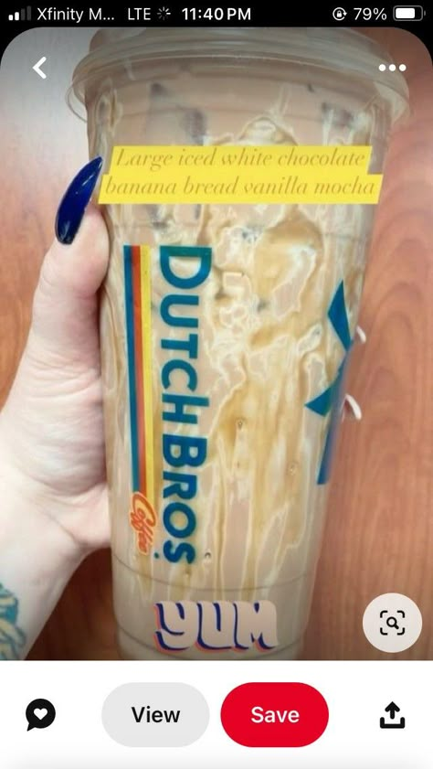 Dutch Bro Coffee Drinks, Dutch Bros Drinks Recipes, Coffee Order Ideas, Dutch Bros Orders, Dutch Bro Drinks, White Chocolate Banana Bread, Starburst Drink, Starbucks Secret Drinks, Dutch Bros Menu