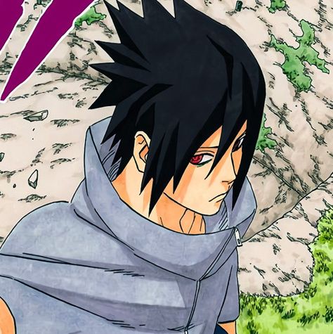 Kishimoto Art, Sasuke Uchiha Naruto, Naruto Icon, Naruto Drawings, Masashi Kishimoto, Colored Manga, Naruto Manga, Uchiha Sasuke, Uchiha Clan