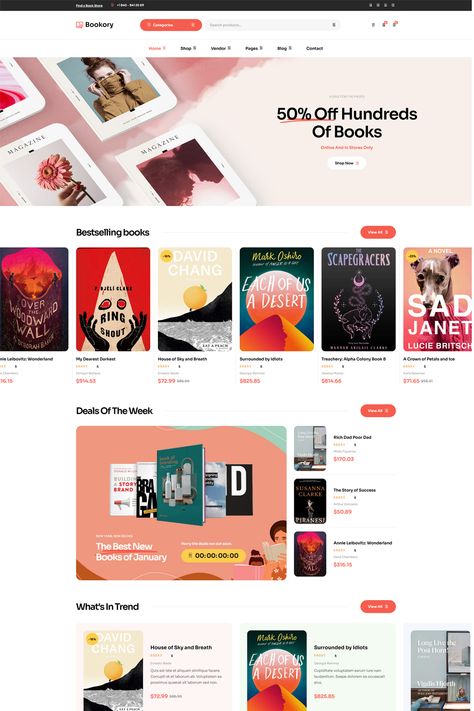 The "Bookory - Book Store WooCommerce Theme" is a WordPress theme designed specifically for creating online bookstores and book-related websites. It offers a range of features and customization options to help you showcase and sell books effectively. Online Book Store Website Design, Book Store Website Design, Bookstore Website Design, Book Website Design, Book Store Design, Book Store Website, Ebook Website, Bookstore Website, Online Store Web Design