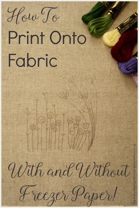 how to print onto fabric Printing Photos On Fabric, Freezer Paper Crafts, Freezer Paper Transfers, Paper Tricks, Fabric Techniques, Printing Photos, Printing Painting, Traditional Quilt Patterns, Fabric Screen