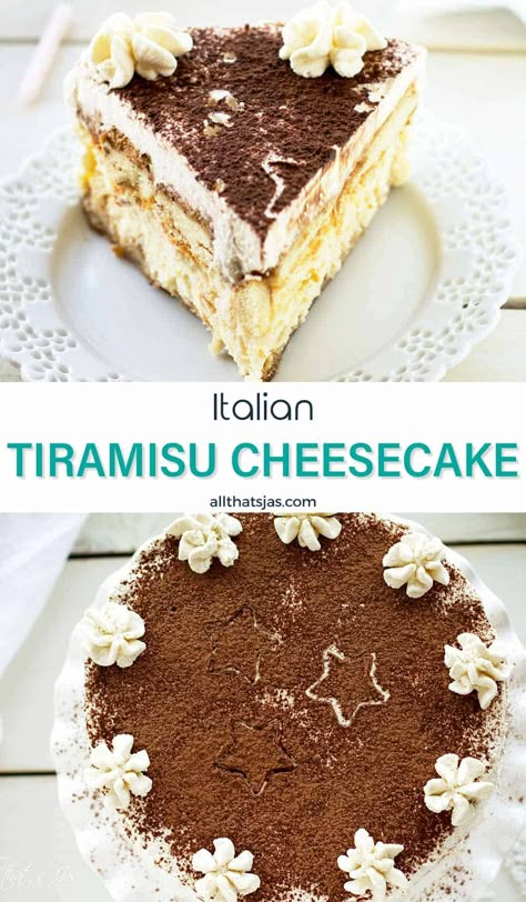 Tirimasu Cheesecake Recipes, Mini Tiramisu Cheesecake, Marscapone Cheesecake Recipes, Ladyfingers Recipe Desserts, Mascarpone Recipes Dessert, Rum Cheesecake Recipe, Tiramisu Cheesecake Recipe No Bake, Cheesecake Factory Copycat Recipes Tiramisu, No Bake Tiramisu Cheesecake