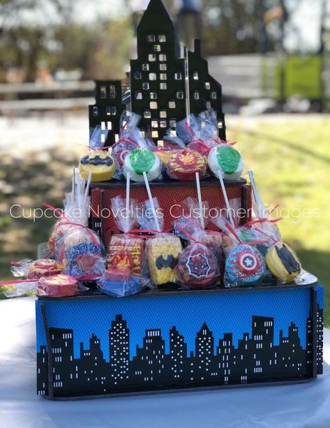 Pretzels Ideas, Dessert Table Treats, Super Hero Baby Shower, Super Hero Baby, Captain America Birthday Party, Table Treats, Superhero Party Favors, Iron Man Birthday, Super Hero Birthday