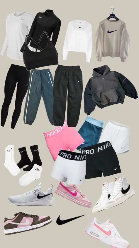 Nike Employee Outfit, Nike Air Outfit, Sporty Outfits Nike, First Day Of School Fits, Cool Person, Nike Clothes, Calm Fits, Sportswear Outfits, Cute Couples Texts