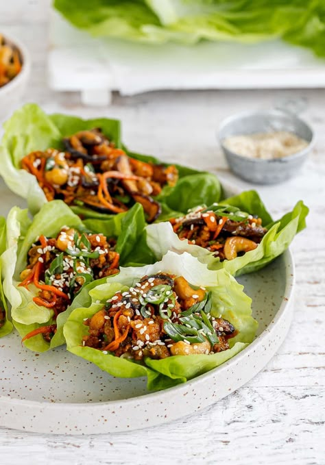 Kids Vegetarian Meals, Veggie Lettuce Wraps, Pf Changs Lettuce Wraps, Tofu Lettuce Wraps, Vegan Lettuce Wraps, Vegetarian Lettuce Wraps, Lettuce Wraps Healthy, Tofu Chicken, Salads For Parties