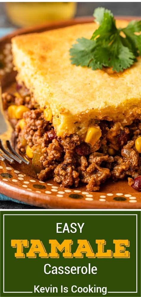 Meal With Ground Beef, Cornbread Topping, Easy Tamales, Mexican Cornbread Casserole, Tamale Pie Recipe, Tamale Casserole, Homemade Tamales, Tamales Recipe, Tamale Recipe