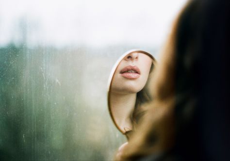 Mirror Portrait Photography, Mirror Reflection Photography, 50mm Portrait, Mirror Portrait, Kodak Ektar 100, Glass Portrait, Ektar 100, Kodak Ektar, Mirror Photography