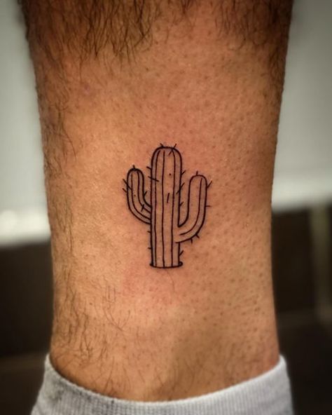 Tattoo Ideas Cactus, Mens Cactus Tattoo, Cactus Tattoo Fineline, Cactus Flash Tattoo, Cactus Finger Tattoo, Cactus Outline Tattoo, Dainty Cactus Tattoo, Cactus Tattoo Men, Arizona Cactus Tattoo