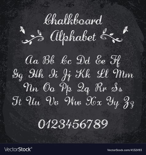 Chalkboard Fonts Alphabet, Chalkboard Flowers, Chalk Fonts, Christmas Chalkboard Art, Chalkboard Wall Art, Chalkboard Doodles, Chalkboard Writing, Chalkboard Fonts, Chalkboard Lettering