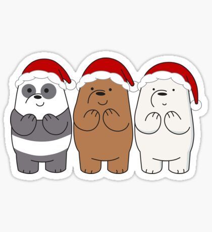 We Bare Bears Christmas Wallpaper, Christmas Drawings Aesthetic, Christmas Aesthetic Stickers, Christmas Stickers Aesthetic, Christmas Stickers Printable, Drawings Wallpaper, Xmas Stickers, Xmas Sticker, We Bare Bears Wallpapers