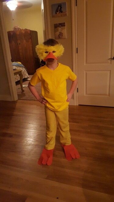 Homemade Duck Costume, Diy Duck Costume For Women, Diy Duck Costume, Duck Costume For Kids, Duck Costume Diy, Toddler Duck Costume, Duck Halloween Costume, Duck Mask, Duck Costume