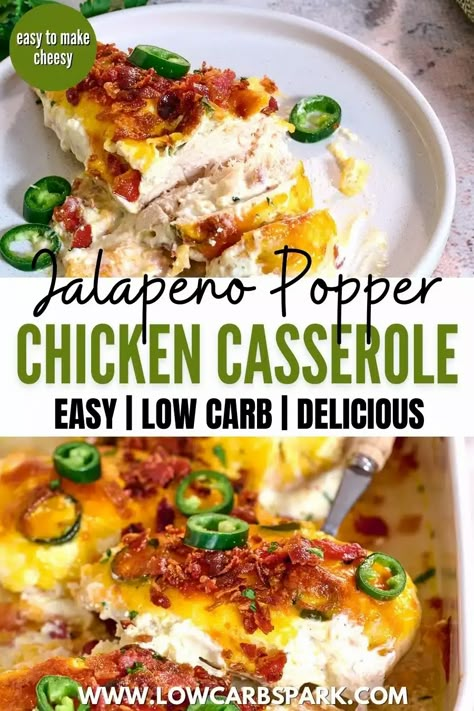 Jalepeno Chicken Casserole Keto, Jalapeño Pepper Casserole, Jalapeno Pepper Chicken Casserole, Jalapeno Bacon Chicken, Jalepeno Chicken Popper Casserole, Jalapeños Popper Chicken Casserole, Healthy Jalapeno Popper Chicken, Jalepeno Stuffed Chicken Recipes, Keto Jalepeno Recipes Chicken