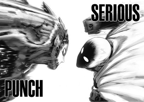 Saitama Vs Garou, Yusuke Murata Art, Punch Manga, Strong Punch, Opm Manga, Yusuke Murata, Chihiro Y Haku, Saitama One Punch Man, Saitama One Punch