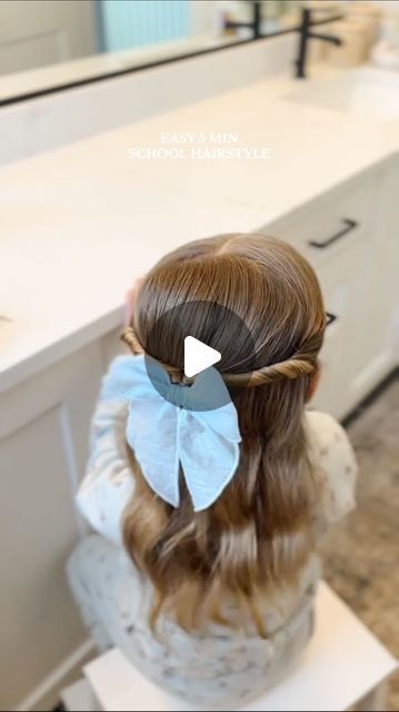 Little Flower Girl Wedding Hair, Kids Half Up Hairstyles, Toddler Hair Down Hairstyles, Toddler Graduation Hairstyles, Fancy Toddler Hairstyles, Six Year Old Hairstyles, Kids Hairstyles Half Up Half Down, Toddler Hairstyles Girl With Bow, Easy Hairstyles For Kids To Do Them Self