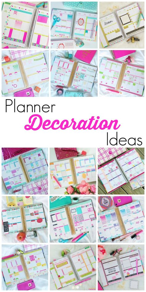 Planner Decoration Ideas for your Erin Condren Life Planner (Vertical Layout) - photos for monthly and weekly layouts since 2015! Erin Condren Life Planner Vertical, Planer Organisation, Vertical Layout Planner, To Do Planner, Happy Planner Ideas, Happy Planner Layout, Planner Vertical, Planner Layouts, Pretty Planners