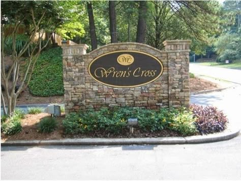 Neighborhood Entrance Sign Idea Neighborhood Signage, Farm Signs Entrance, Neighborhood Entrance, Subdivision Sign, Landscaping Entrance, Subdivision Entrance, Residential Signs, Neighborhood Signs, Entrance Signs