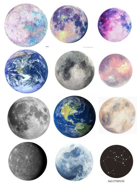 Planet Stickers Printable, Astronomy Stickers Printable, Planet Stickers Aesthetic, Moon Stickers Printable, Mobile Stickers, Diy Photo Book, Instagram Symbols, Free Printable Stationery, Diy Journal Books