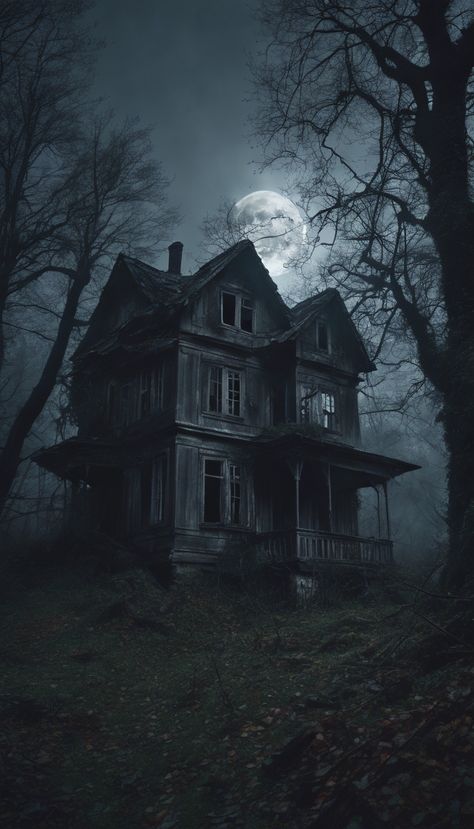 Creepy Mansion, Haunting Photography, Haunted House Pictures, Haunted Cemetery, Facts About Halloween, Haunted Castles, Scary Houses, Haunting Photos, Casa Halloween