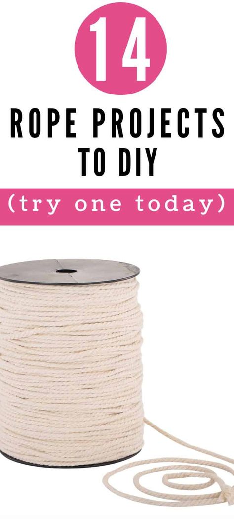 14 Easy Rope Projects You Can Make Today - Wildflowers and Wanderlust Plastic Rope Crafts Diy, Cotton Rope Diy, Clothesline Rope Crafts, Cotton Rope Crafts, Loom Weaving Techniques, Rope Basket Tutorial, Make A Rug, Rope Plant Hanger, Making Baskets