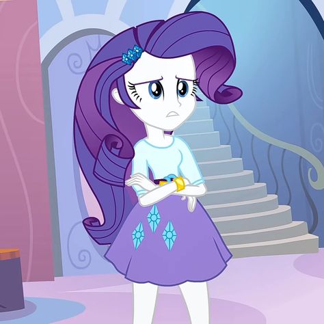 Purple Hair Character, Rarity Icon, Rarity Aesthetic, Applejack X Rarity, Pinkie Pie And Rarity, My Little Pony Pfp, Rarity Human, Spike The Dragon, Mlp Aesthetic