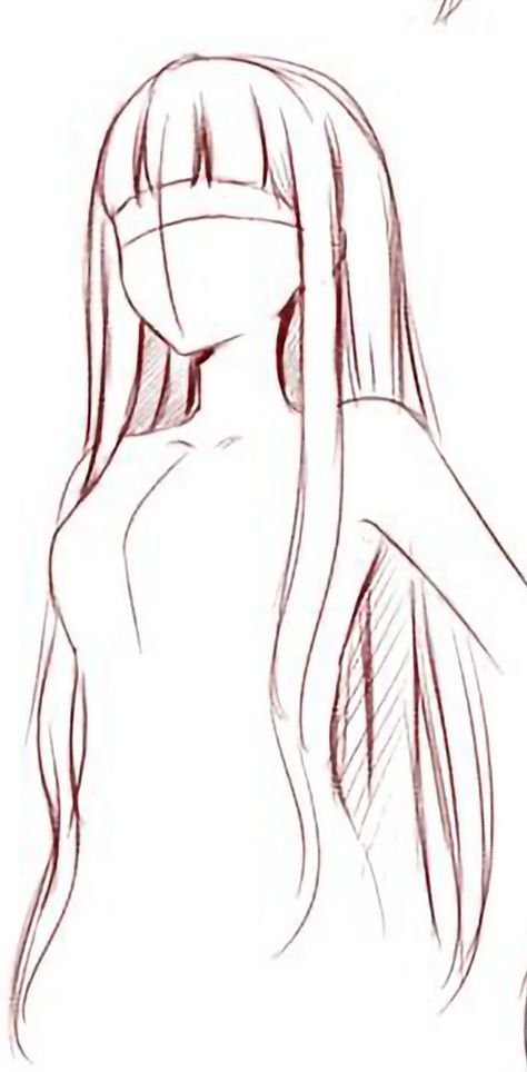 Anime Reference Hair, Hair Drawing Y2k, Hair Drawing Reference Bangs, Oc Drawing Base With Hair, Female Drawing Base With Hair, Hair With Bangs Drawing Reference, Hair Pigtails Drawing, Body Base Drawing With Hair, Doll Hair Drawing