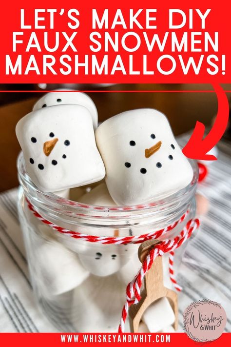 10 ADORABLE Christmas Baking DIYS How to make fake marshmallows and gingerbread cookies for decor! - Whiskey & Whit How To Make Faux Marshmallows Diy, How To Make Faux Gingerbread Cookies, How To Make Fake Bakes, Faux Biscuits Diy, How To Make Fake Marshmallows Diy, Diy Marshmallow Decor, How To Make Faux Marshmallows, Faux Marshmallow Decor, Diy Fake Bake