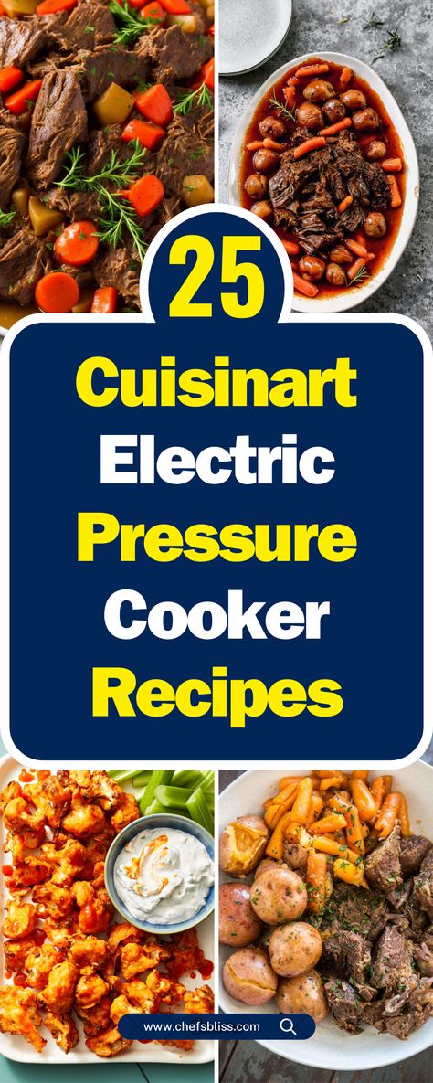 25+ Delicious Cuisinart Electric Pressure Cooker Recipes to Try Today! Cuisinart Pressure Cooker Recipes, Electric Cooker Recipes, Pressure Cooker Recipes Healthy, Pressure Cooker Recipes Chicken, Multi Cooker Recipes, Quinoa Pilaf, Deep Fried Turkey, Pressure Cooking Today, Electric Pressure Cooker Recipes