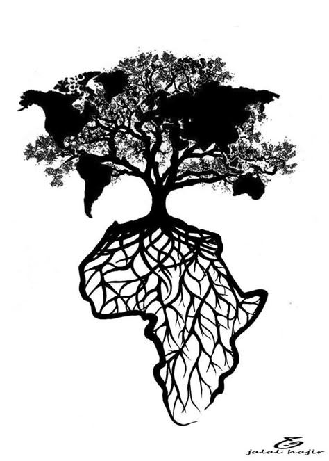 Motherland Tattoo Africa, Black Power Tattoo Ideas, Big 5 Tattoo African, African Mythology Tattoo, African Inspired Tattoos Men, Africa Theme Tattoo, Mother Africa Tattoo, Liberian Tattoos, African Culture Tattoo