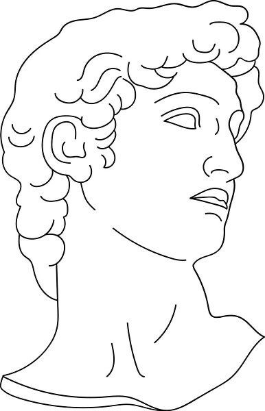 Michelangelo's David Drawing, History Drawings Aesthetic, Greece Aesthetics Tattoos, Classic Art Drawing, History Art Drawing, David Sculpture Drawing, Antigua Grecia Aesthetic, David Michelangelo Drawing, Greek Statue Drawing Simple