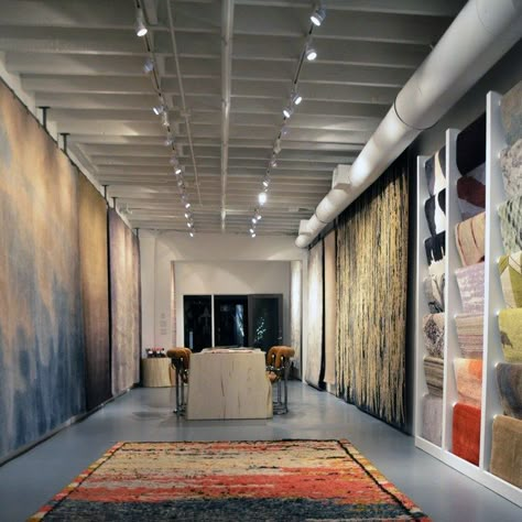 Rug Store Design, Carpet Display Ideas, Carpet Showroom Design, Rug Display Ideas Retail, Carpet Store Design, Carpet Tiles Ideas, Carpet Tiles Basement, Rug Display, Carpet Display